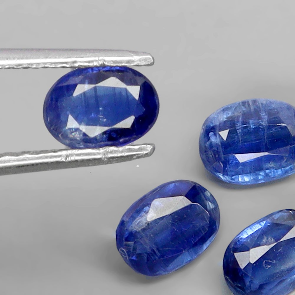 Oval Cut Natural Cornflower Blue Kyanite Nepal 6pcs 5.92ct 7x5mm Lot Gemstone