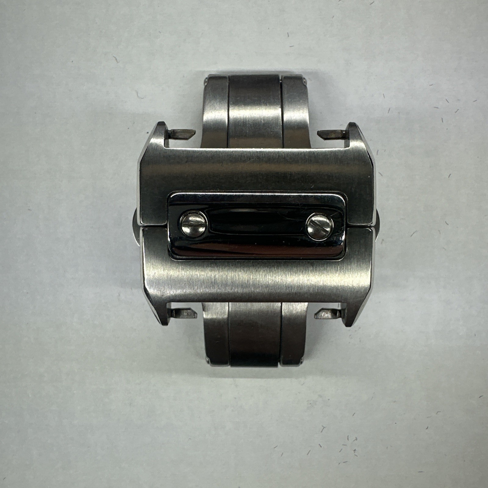 Cartier 18mm Steel Deployment Deployant Clasp For No Holes / Fold Over Strap