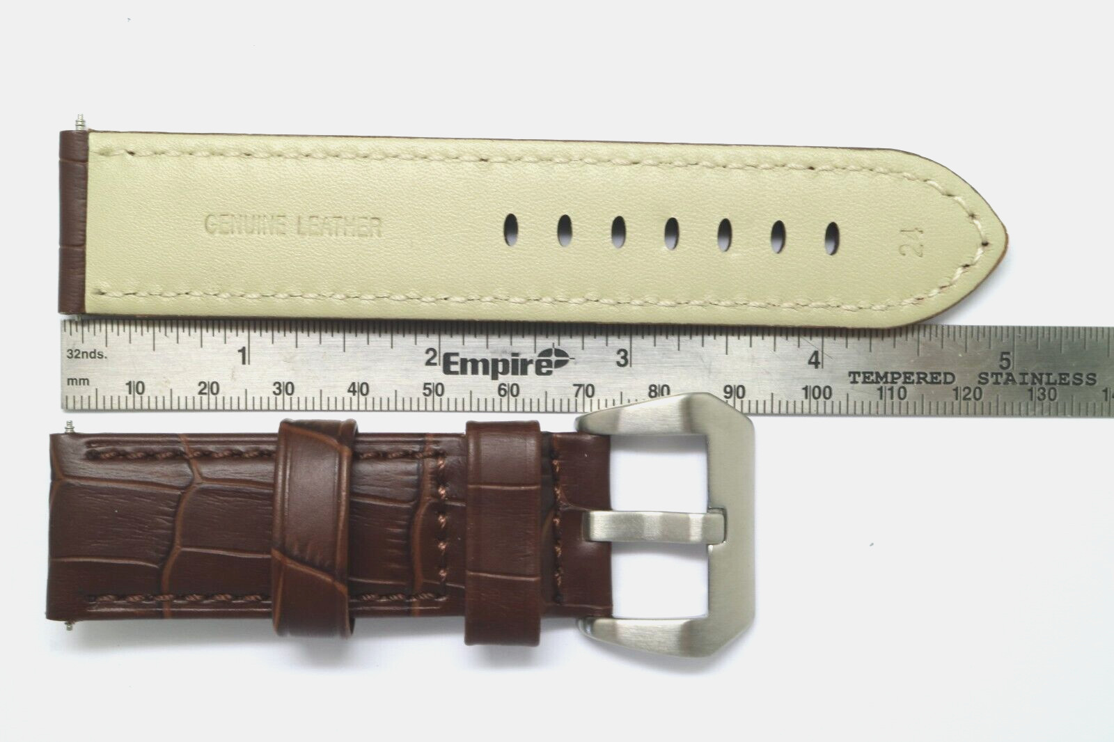 24mm Brown Croco Embossed Leather Replacement Watch Band – Invicta Lupah & Other
