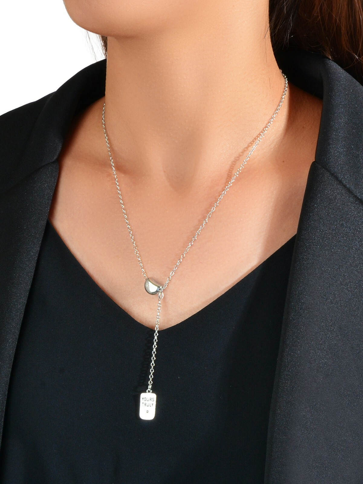 Punk Hip Hop Jewelry Silver Chain Yours Truly Necklace Trendy Accessories