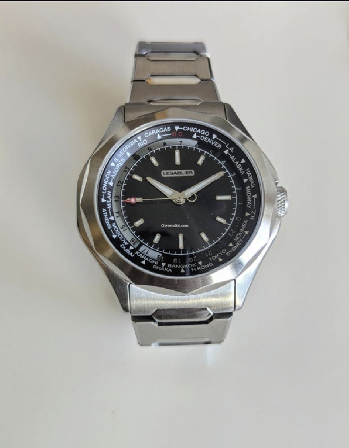 Lesablier Travelgraph LS-04 Midnight Worldtimer Automatic Miyota 9075 1 of 50 LE