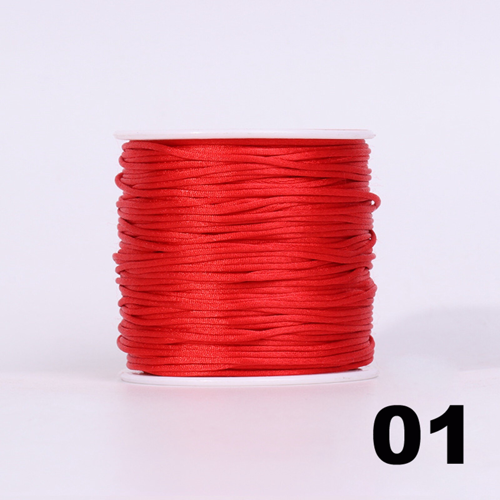 55meters 1.5mm Braided Macrame Satin Silk Cord Chinese Knot Nylon Rattail Thread