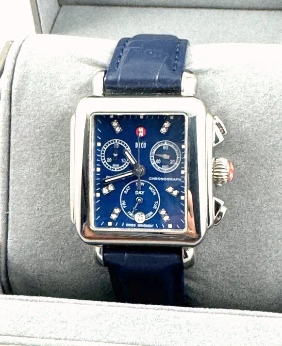 Women’s Diamond Michele Chronograph Deco Watch in Exc Cond.