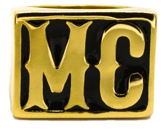 MC LG Solid Gold Motorcycle Club Biker Ring Sz 7 thru 15,