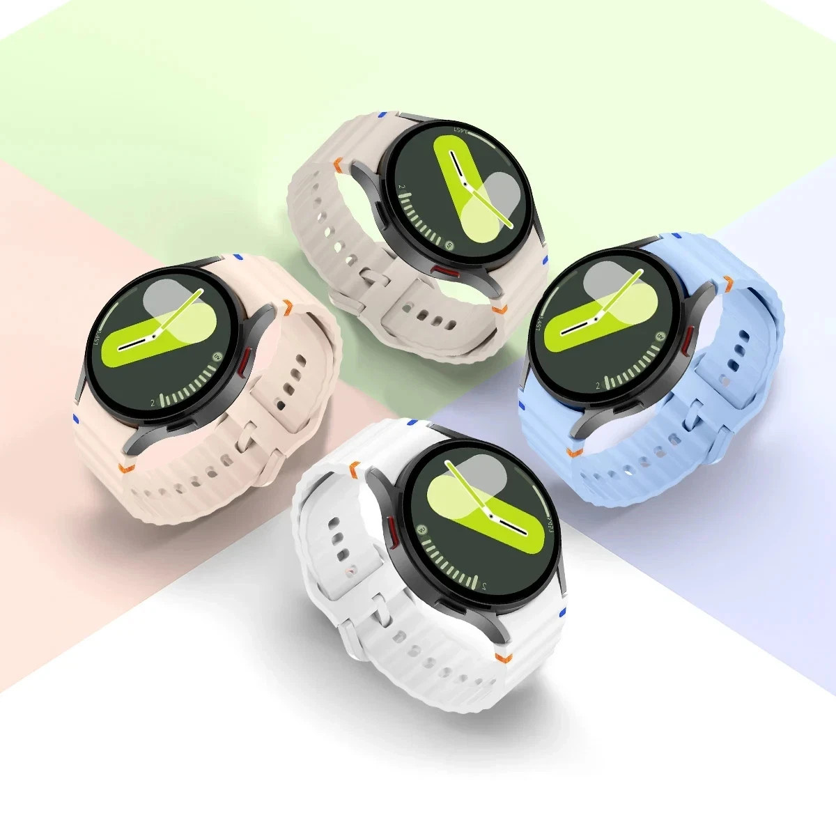 Strap For Samsung Galaxy Watch 7/6/5/4/FE 40/44/47mm Silicone Sport Watch Band
