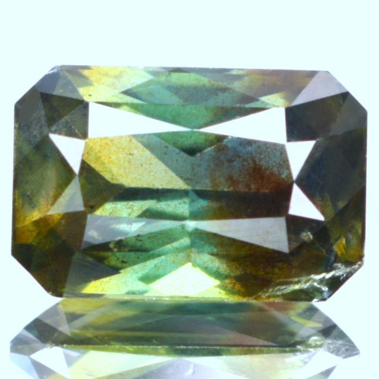 1.33Ct AIG Certified Untreated Unheated Natural Yellowish Green Ceylon Sapphire.