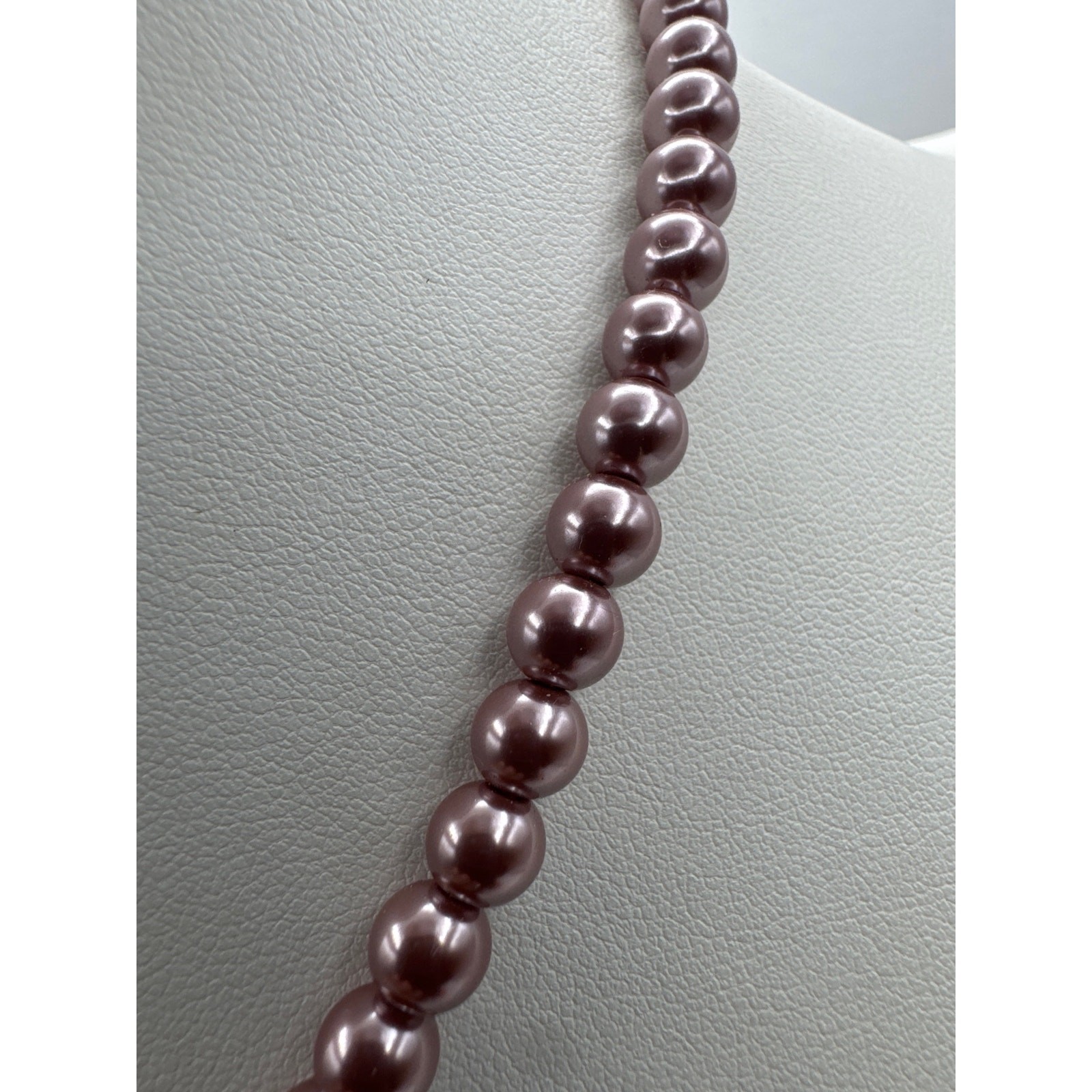 Charter Club Pink Faux Pearl Crystal Y Drop Necklace 19″