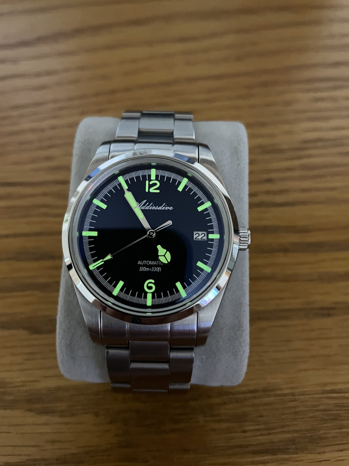 Addiesdive 39mm Automatic Watch Diver’s 100M NH35 (AD2038) Pre-Owned USA SELLER
