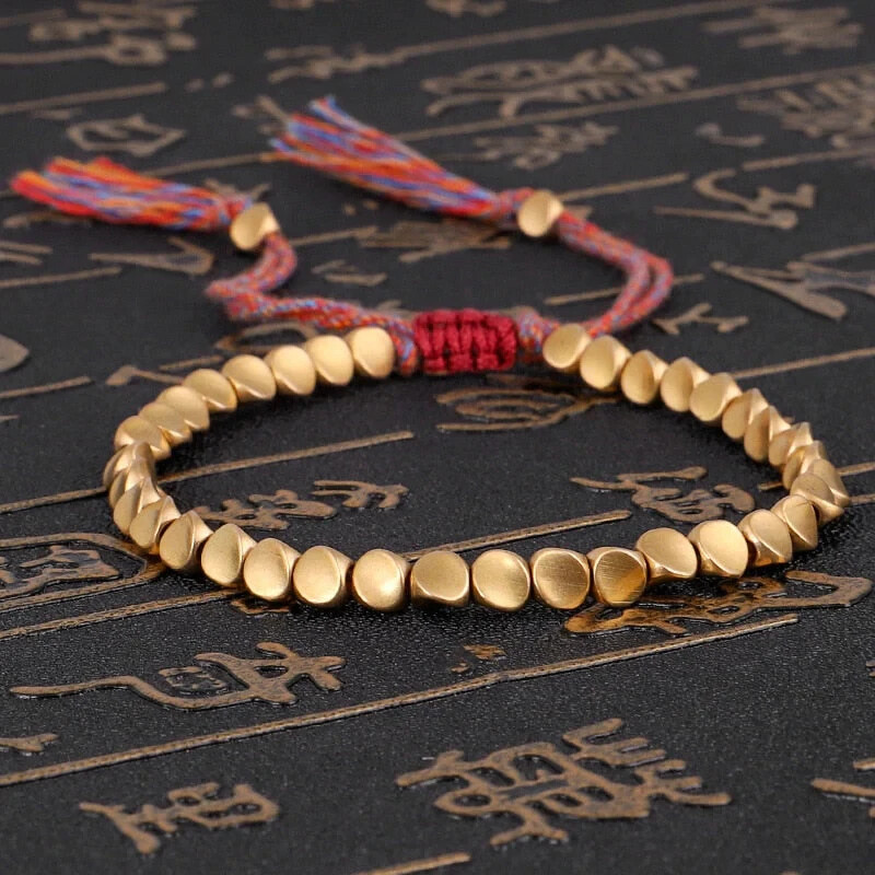 Tibetan Copper Alloy Beads Healing Reiki Handmade Lucky Rope Men Women Bracelet