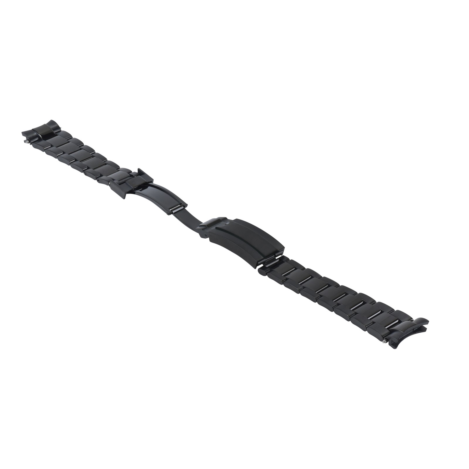 20MM OYSTER BAND SOLID FOR ROLEX SUBMARINER GMT SHINY/MATTE F/LOCK CLASP BLACK