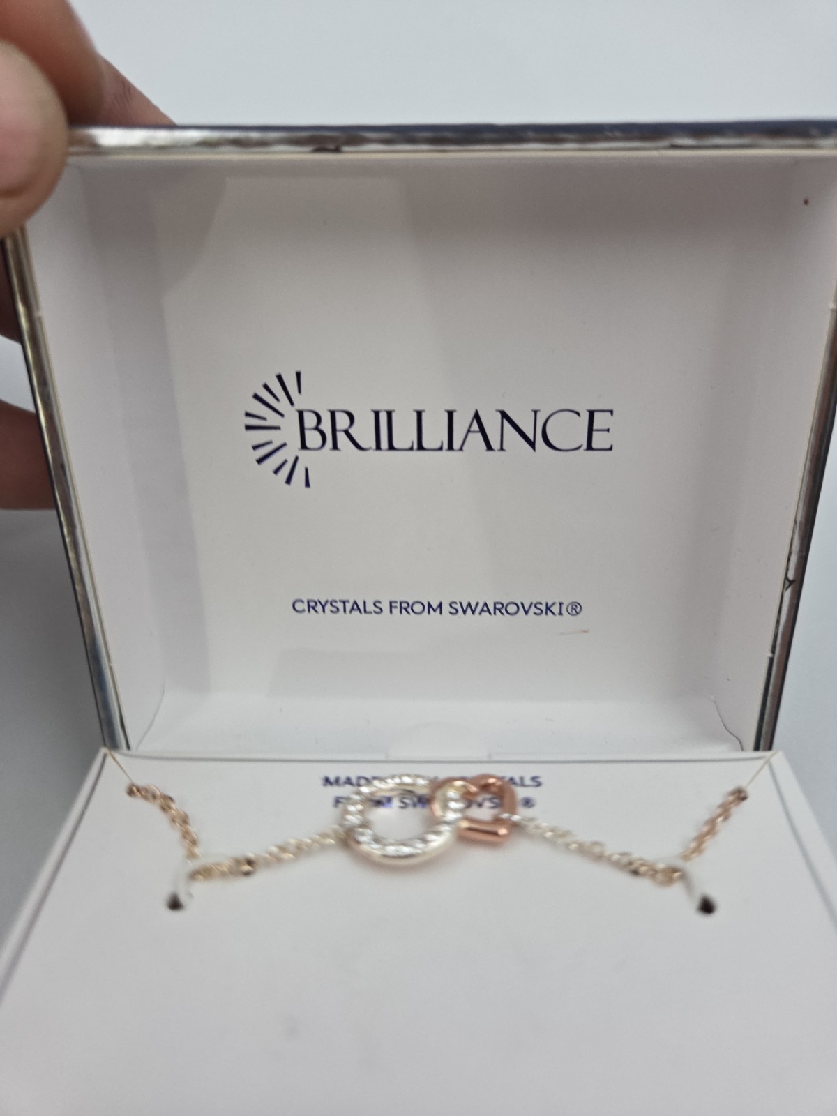 Brilliance Friend Gold Heart Silver Crystal Infinity Circle Pendant Necklace NEW