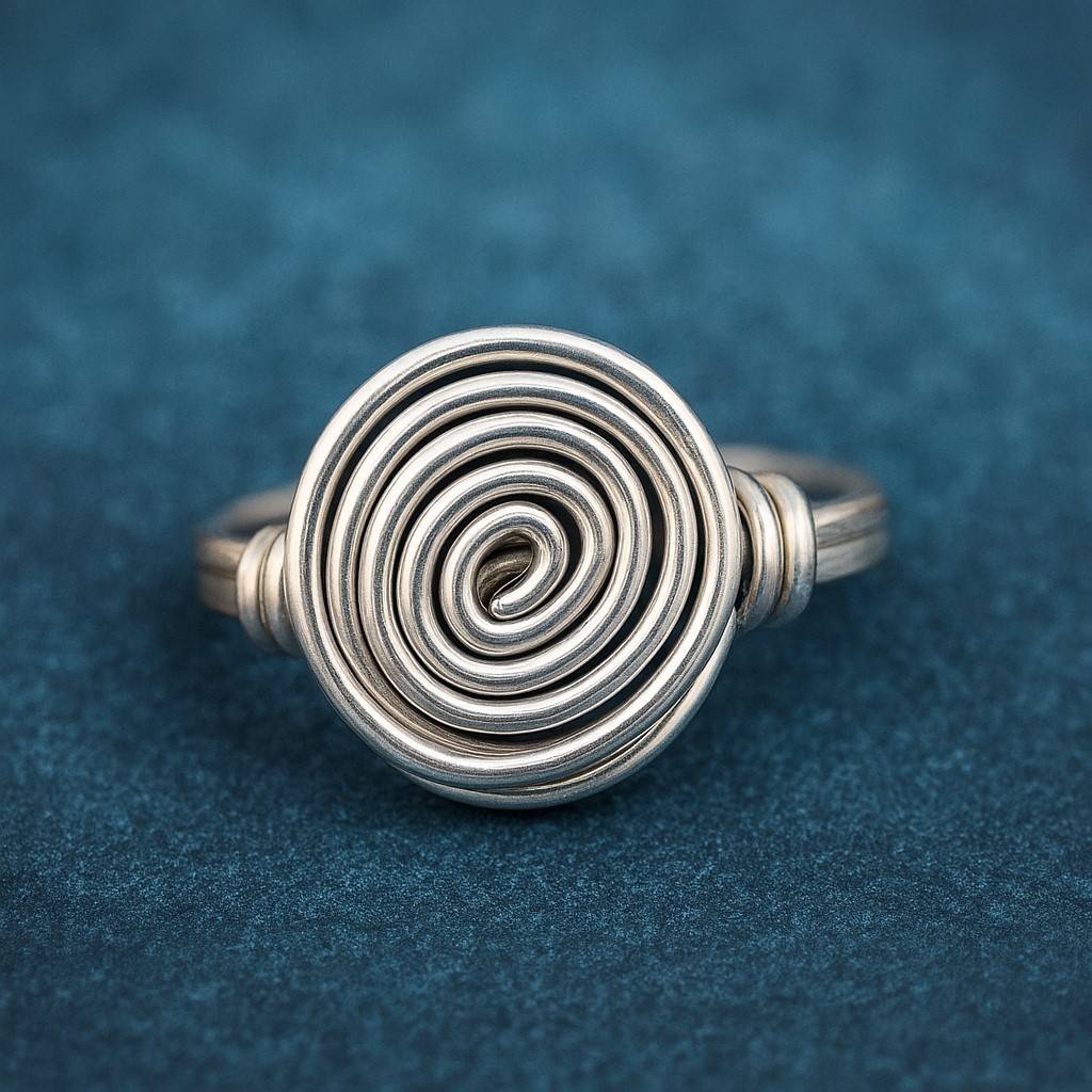 Handmade Wire Wrapped Rings, Aluminium, Coated Silver, Gold or Copper Colours