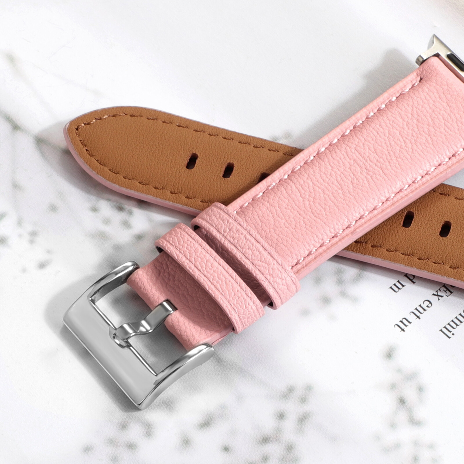 Classic Genuine Leather Wrist Band Strap For Apple Watch Series 10/9/8/7/6/5/SE
