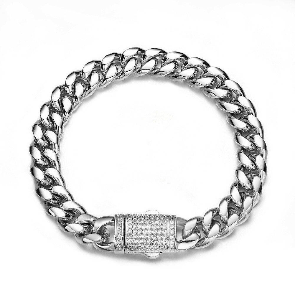 Women Men Silver Tone Stainless Steel Curb Cuban Link Chain Necklace 16-40inch