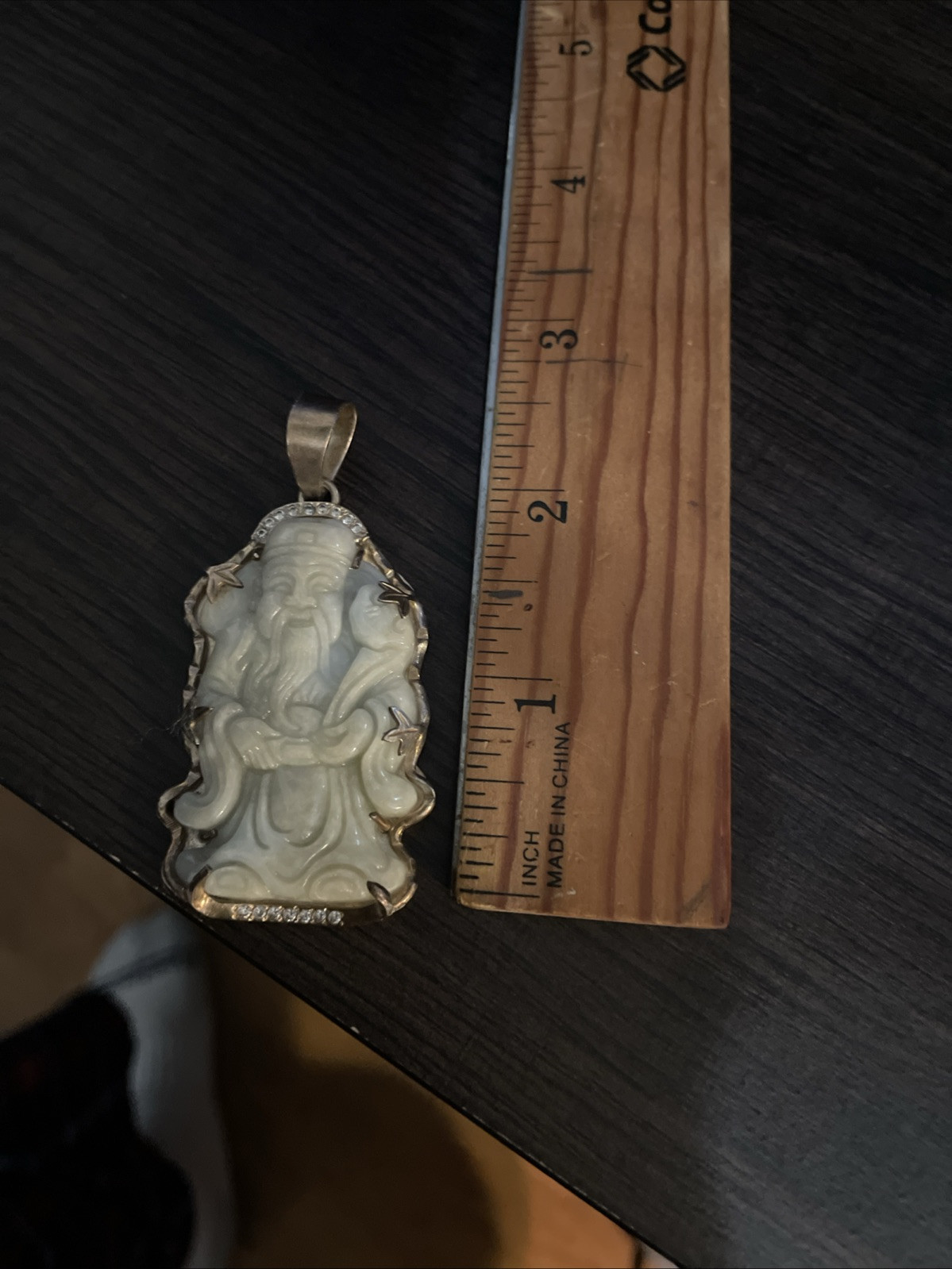 Sterling Silver Jade Pendant Lot Of 2 Foo Dog And Caishen Pendants