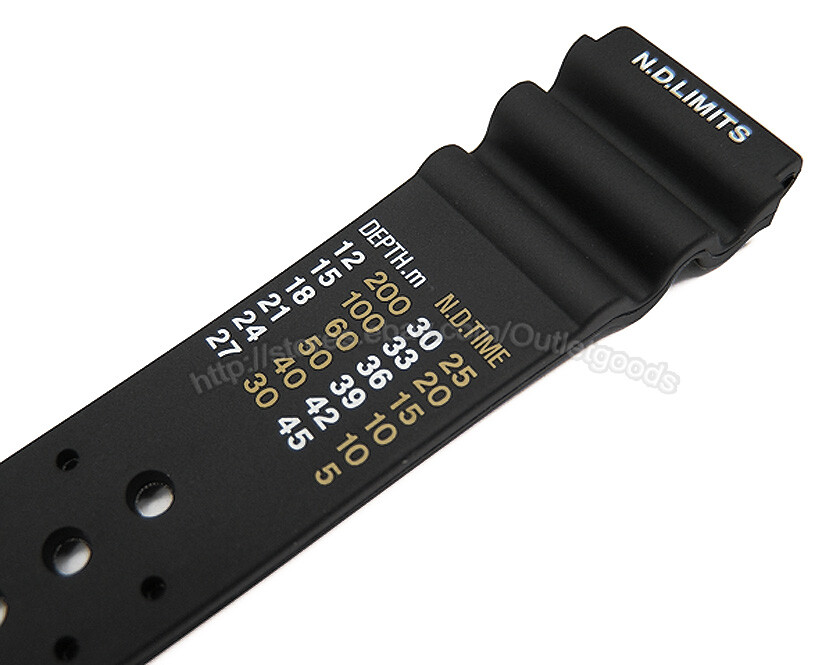 20mm 22mm 24mm Aqualand Promaster Rubber Watch Band Strap N.D Limits Meter