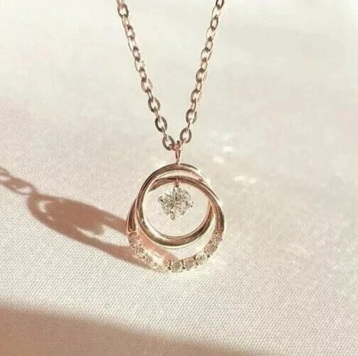 1.00Ct Round Cut Simulated Diamond Women’s Beauty Pendant 14K Yellow Gold Plated