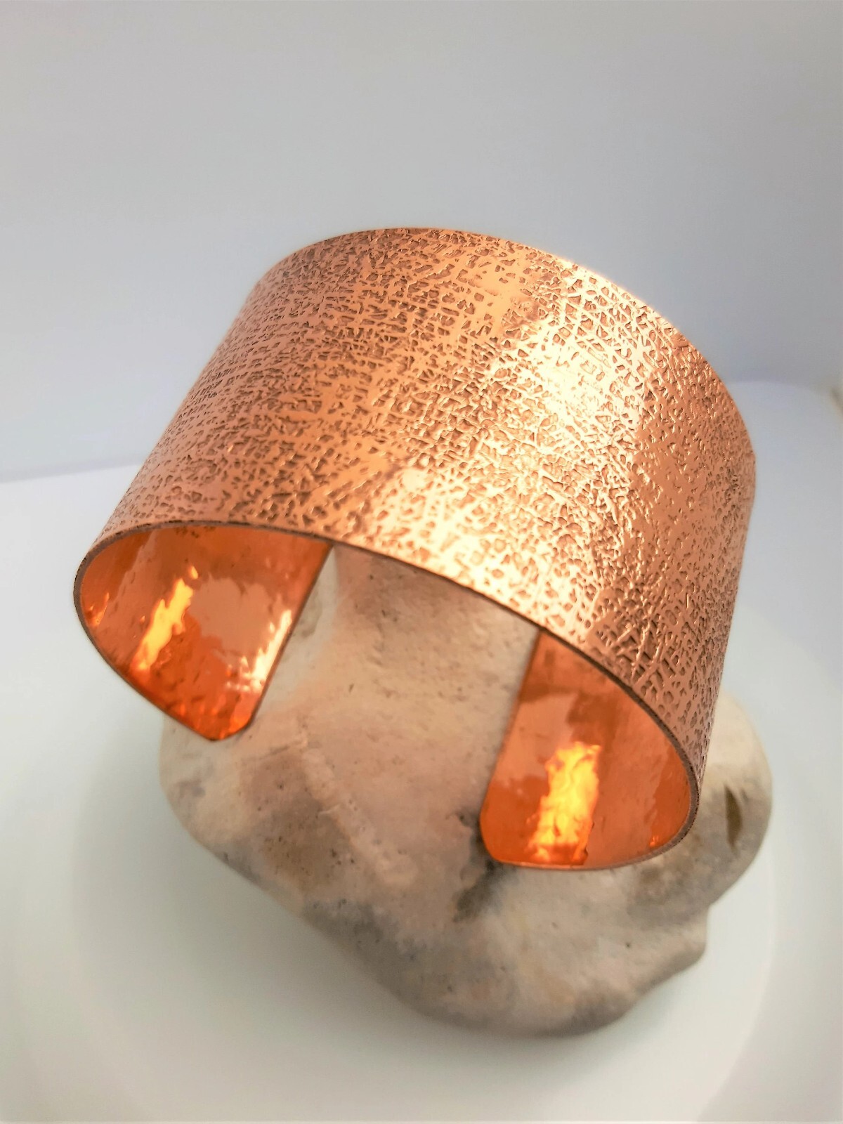Pure copper adjustable bracelet with hammer work,handmade,free UK delivery,gift