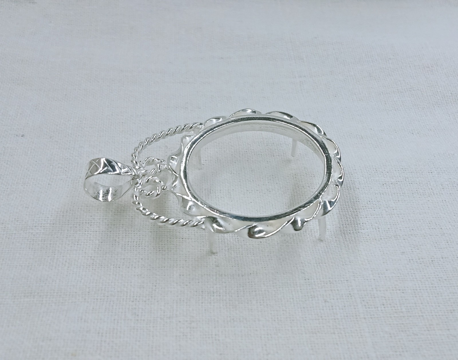 Solid 925 Sterling Silver Coin Bezel, Mount Frame Settings, Coin Mountings