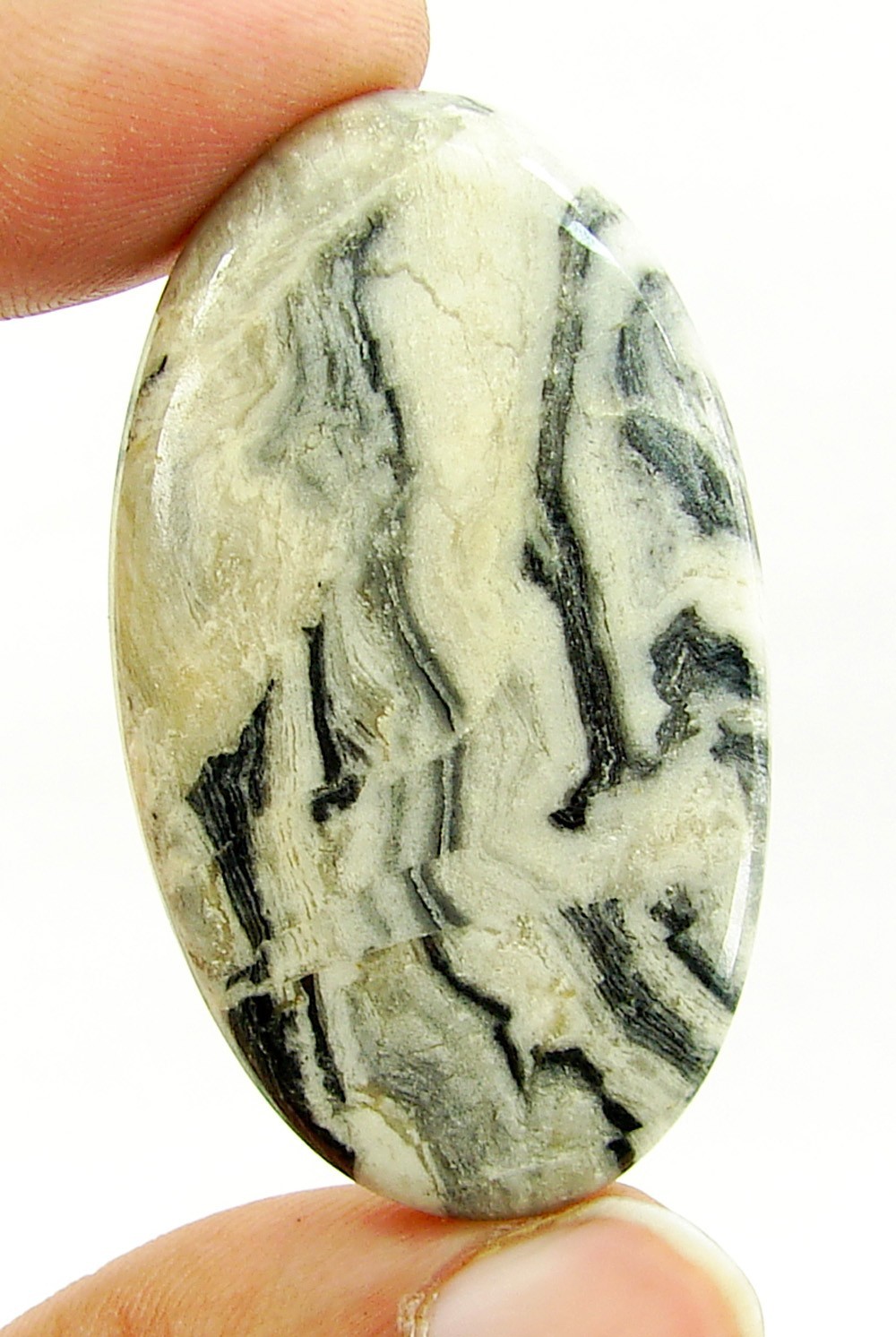 63.40 Ct Natural Zebra Jasper Loose Gemstone Cabochon Wire Wrap Stone – 3638