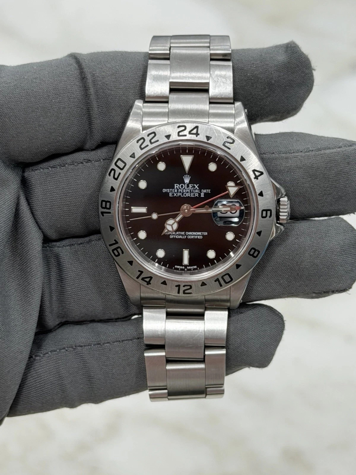 Rolex Explorer II Stainless Black Dial 40mm Auto Men’s Watch 16570