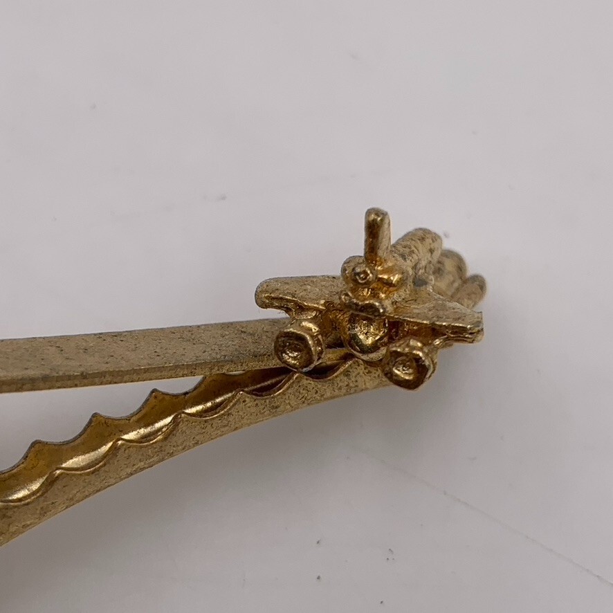 NASA Space Shuttle Rocket Launch Challenger Tie Bar 2″ Gold Tone Strong Clip