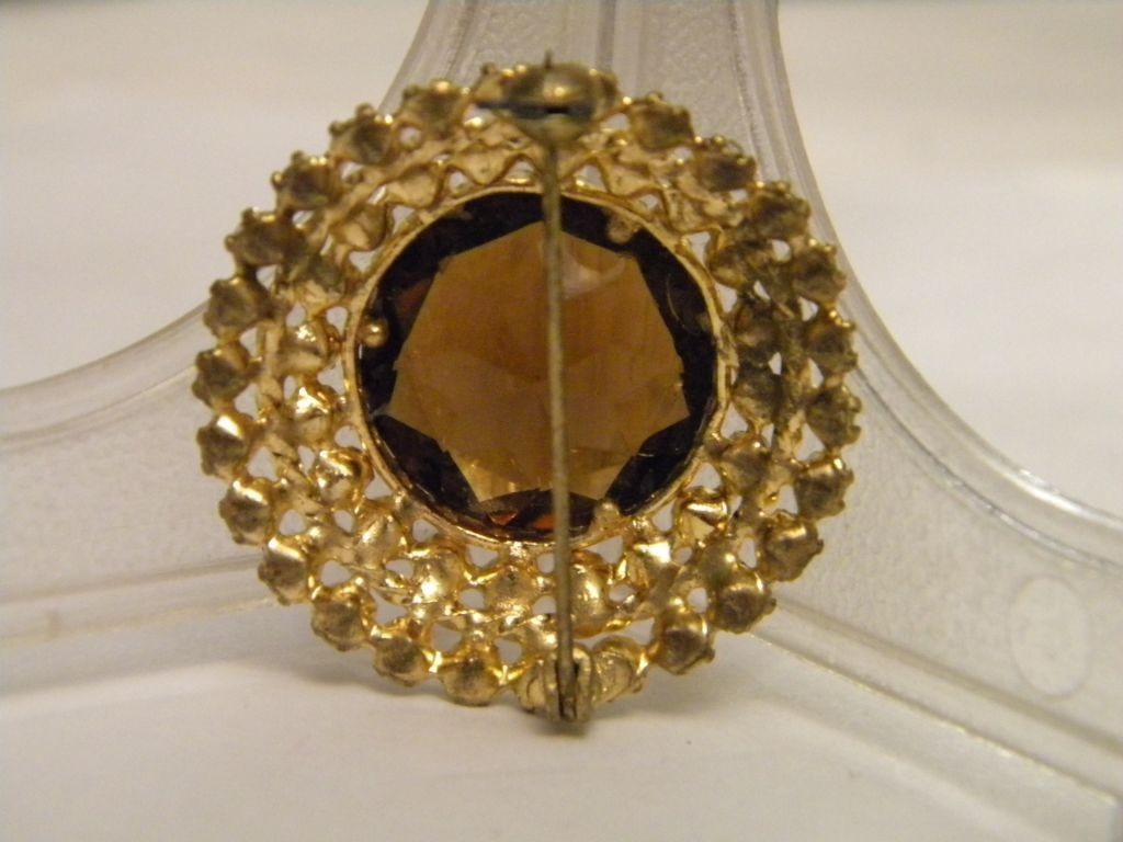 Beautiful Czech Jewelry Brooch Czechoslovakia Vintage Jablonex 284