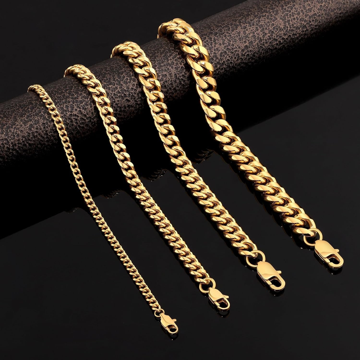 Durable and Stylish 7.5 Inch Stainless Steel Cuban Chain Bracelet – Gift Boxed