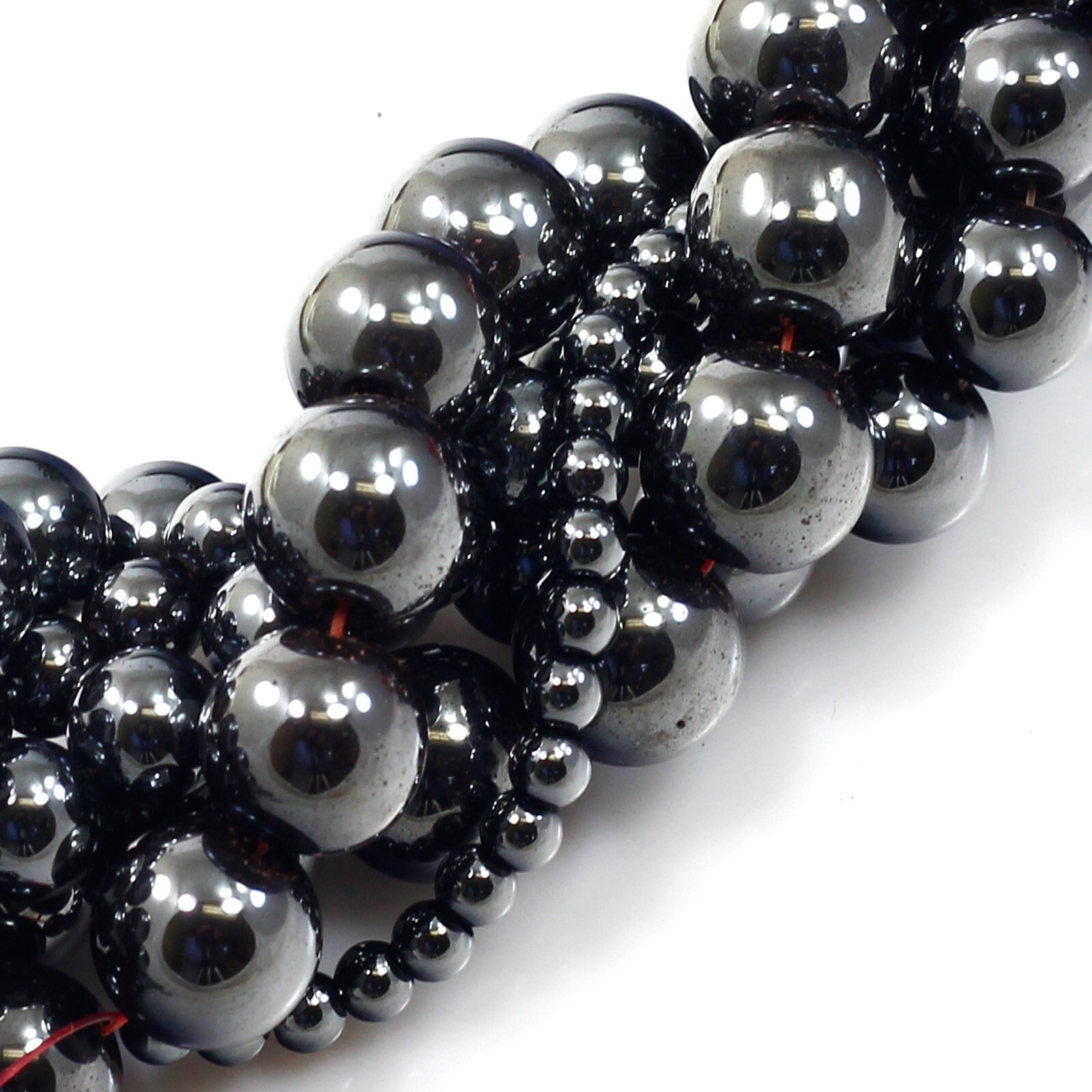 Natural MAGNETIC Hematite Smooth Spacer Round Loose Beads 15″ 4 6mm 8mm 10 12mm