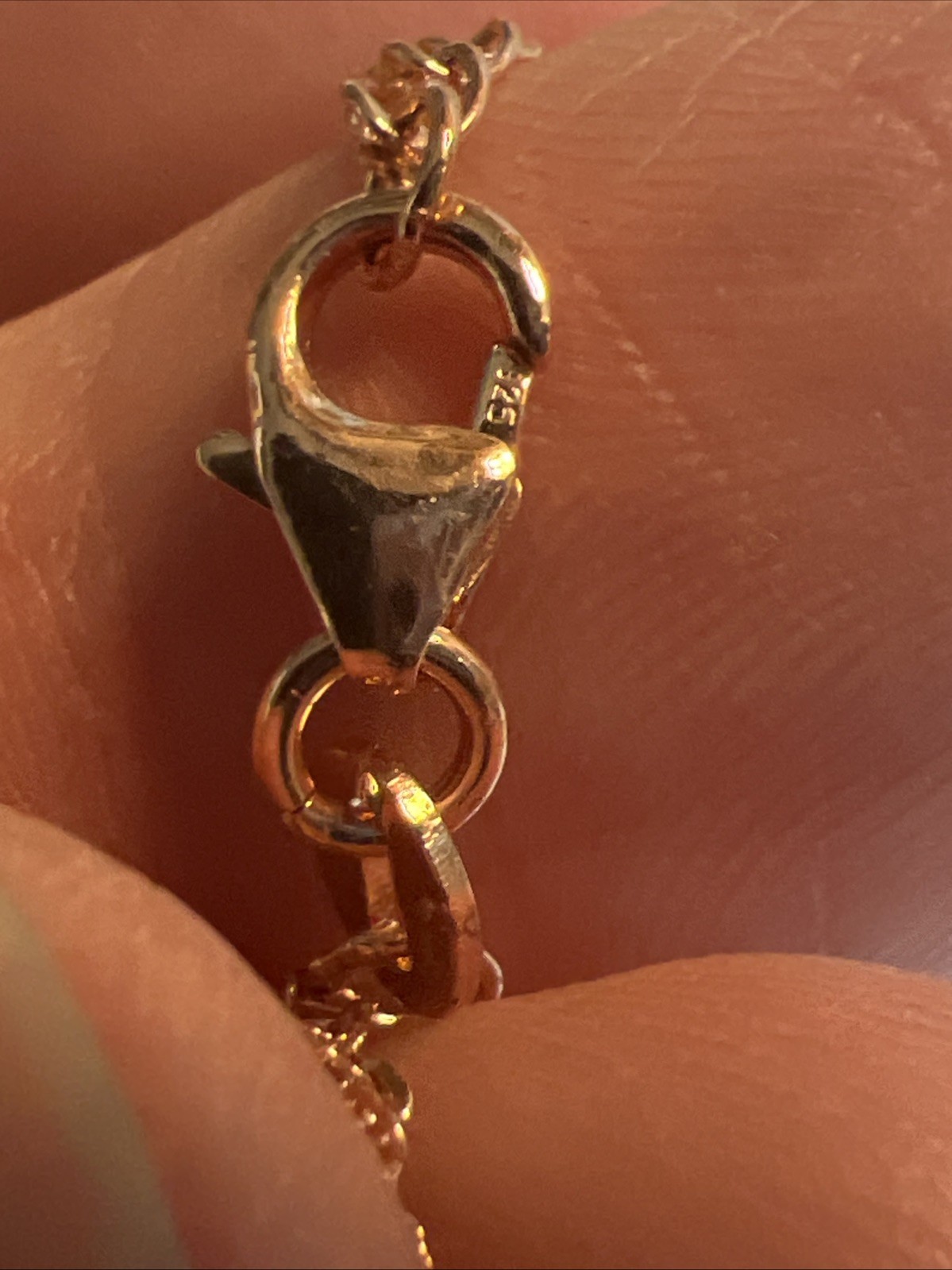 White Cubic Zirconia 18K Rose Gold Over 925 Heart Pendant w 18 Chain #JH9