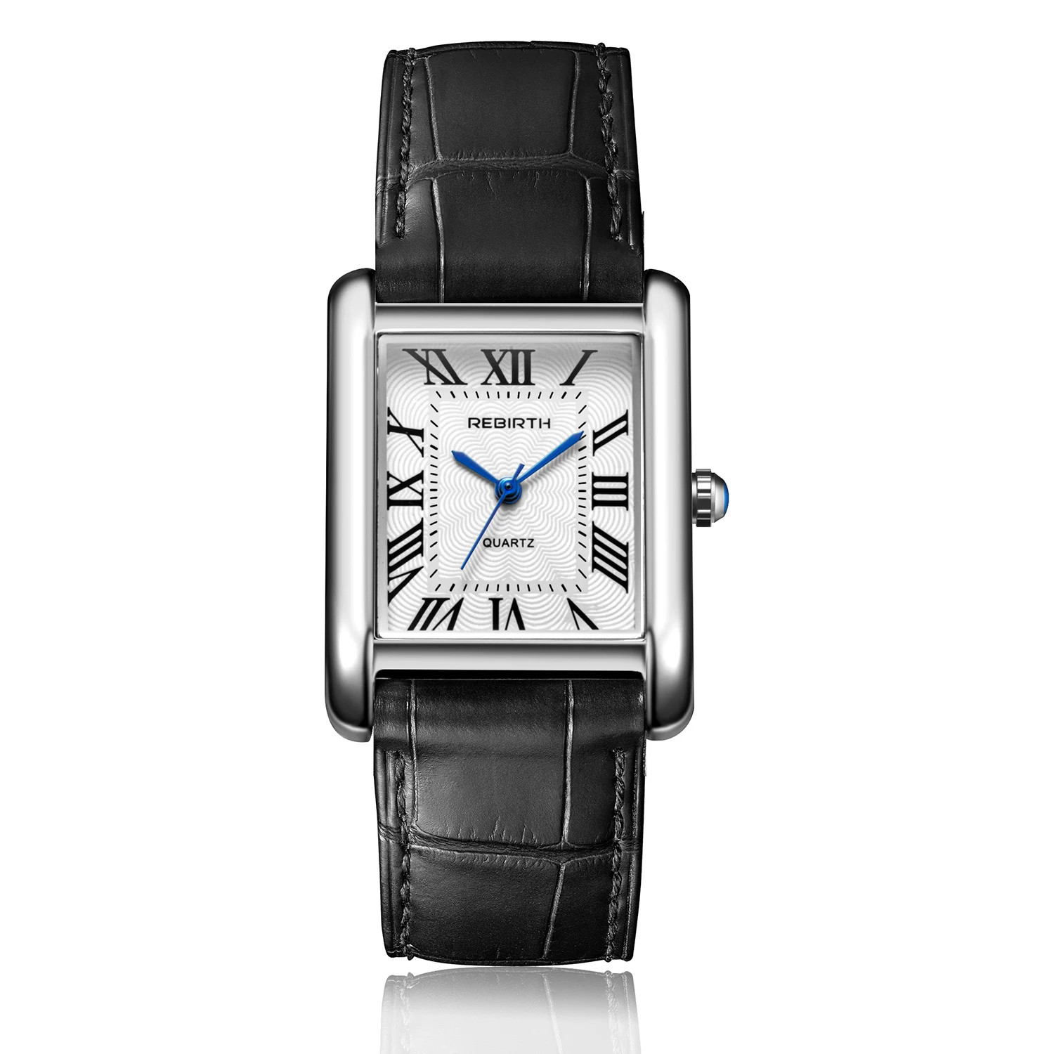 Retro-Style Simple Small Square Watch with Roman Numerals, Trendy and Artistic Q