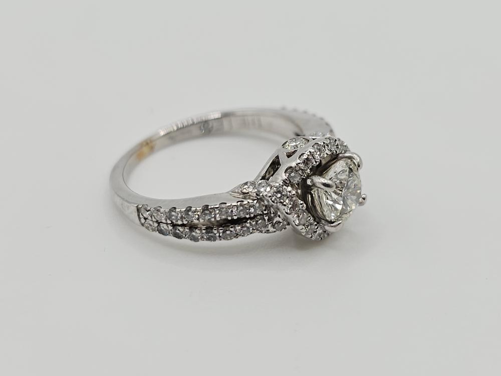 Leo 14K White Gold SI2 I 0.69 CT Round Diamond Engagement Ring Sz 7 (ML1080993)