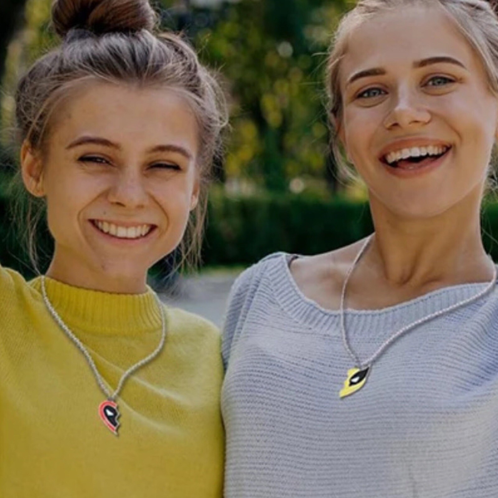 Deadpool & Wolverine Best Friends Friendship Necklace inspired Marvel Superhero