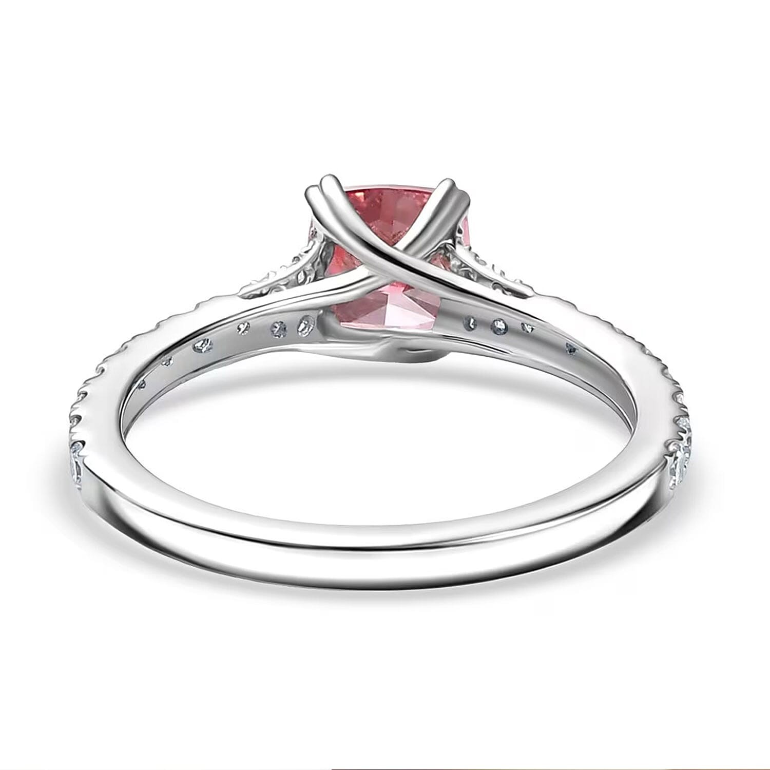 Lab Grown Pink Diamond Dawn Rose Ring in 950 Platinum 1.50 ctw Size 9.0