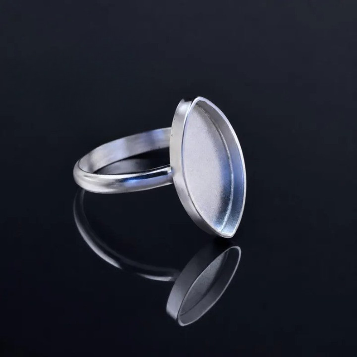 925 Sterling Silver 8x16mm Marquise Cabochon Ring Setting Blank Handmade Jewelry