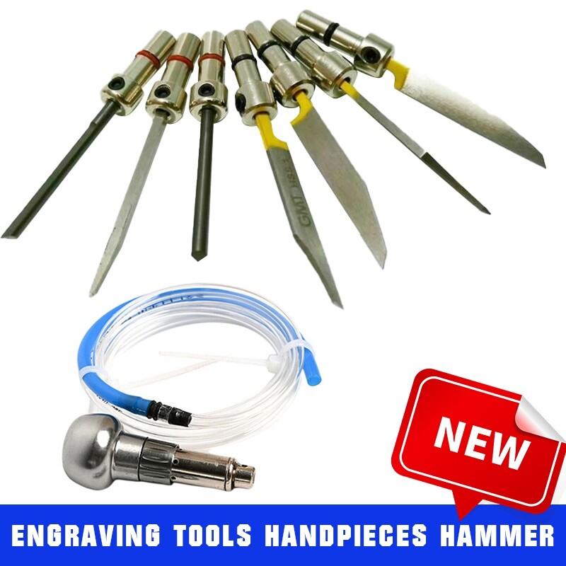 Steel Cutter Handpieces Hammer Kit for Pneumatic Graver Machine Engraving Tools