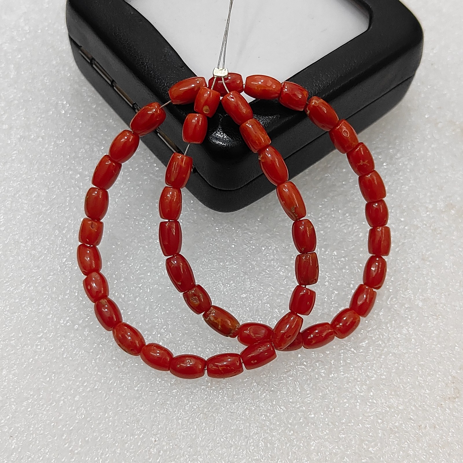 Top Quality Red Coral Beads Gemstone, Genuine Antique Red Coral Drum Shape Beads