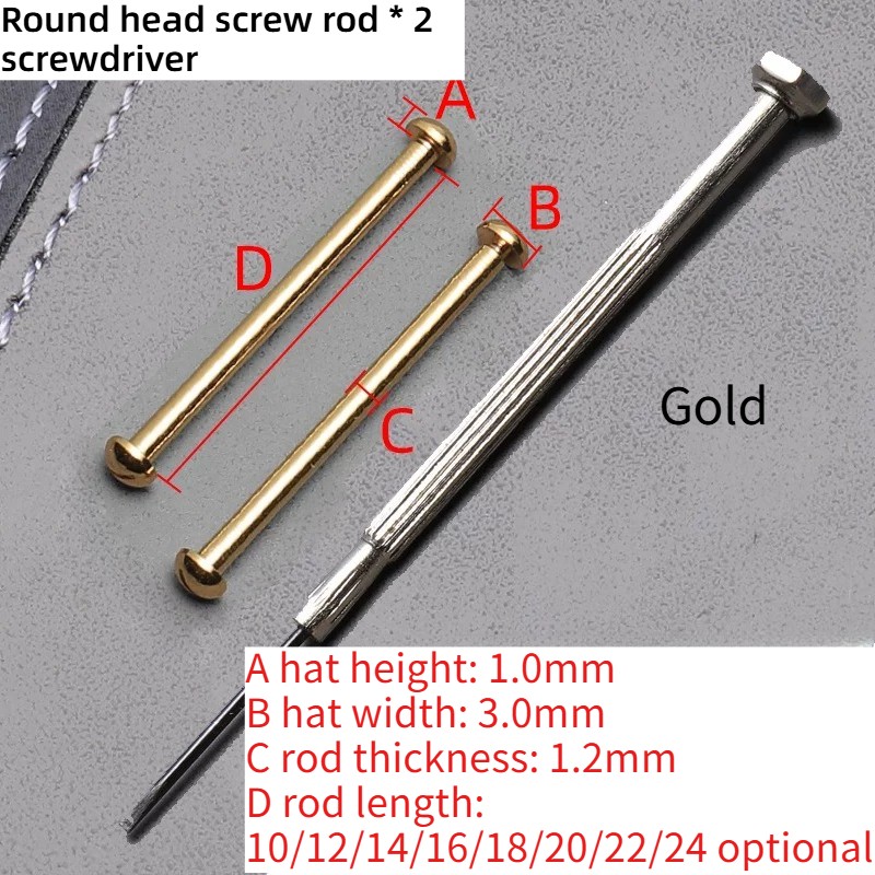 Strap Screw Rod Notch Strap Connection Rod Stainless Steel Watch Strap Rod