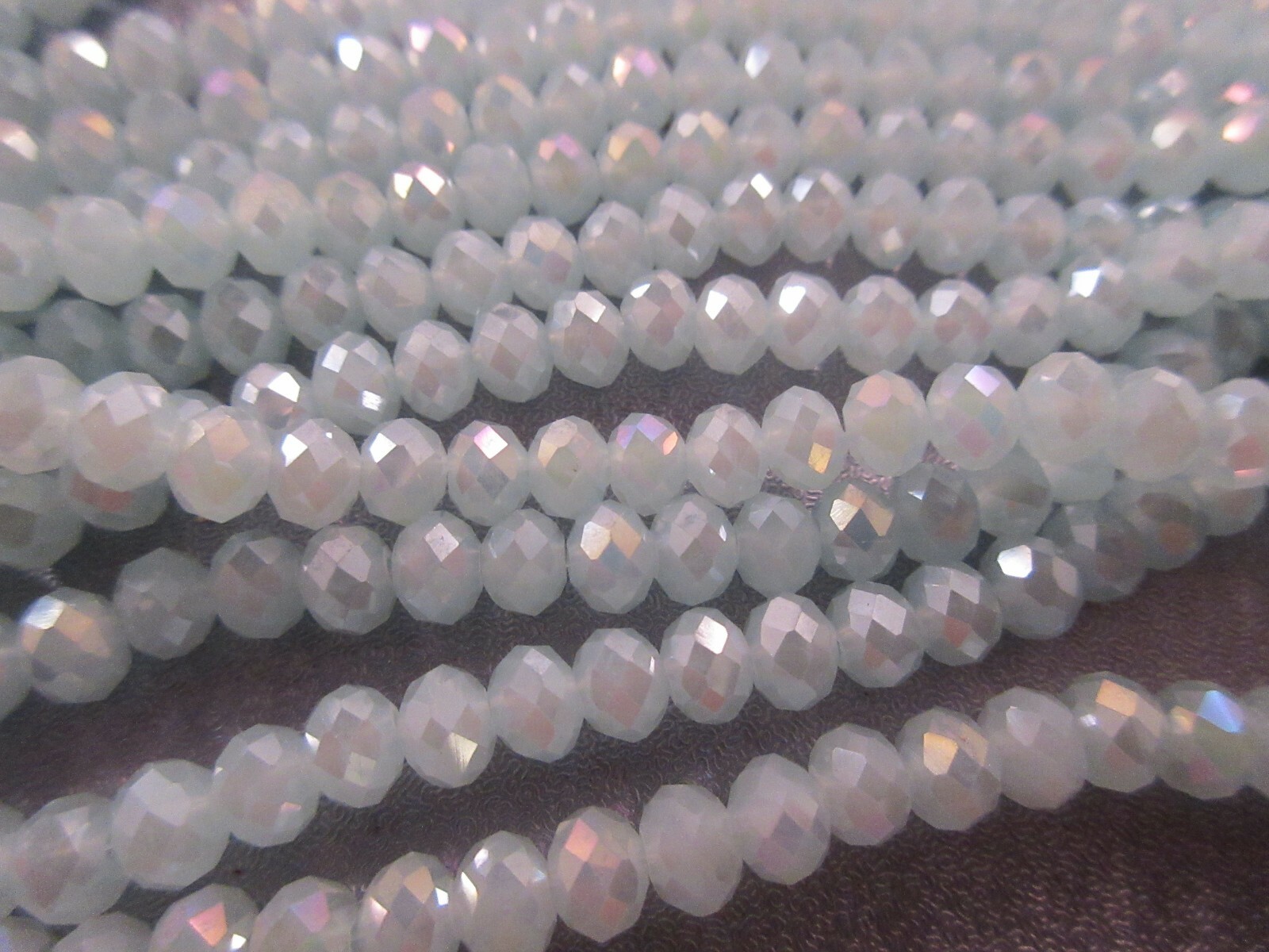 Chinese Crystal Beads 6mm Faceted Roundel 90pcs Baby Blue