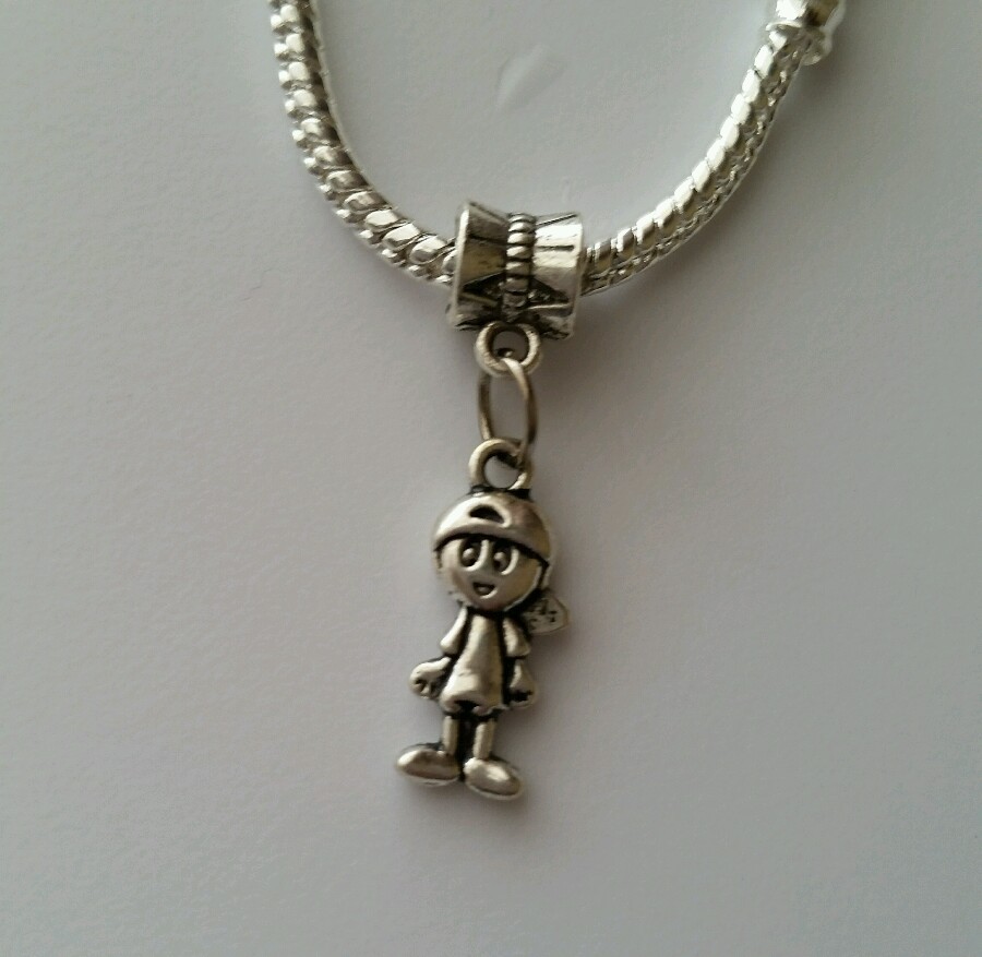 Little Boy Son Grandson Dangle Bead for European Style Charm Bracelet Us seller