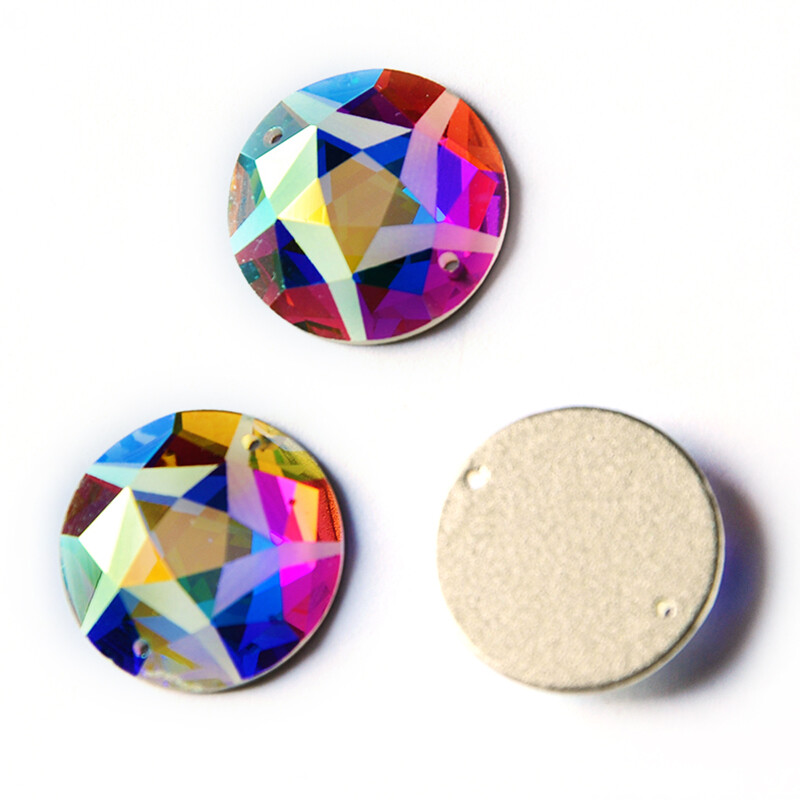 2016MTH AB Round Matte Stars Top Stone Strass Sew On Crystal Flatback Rhinestone