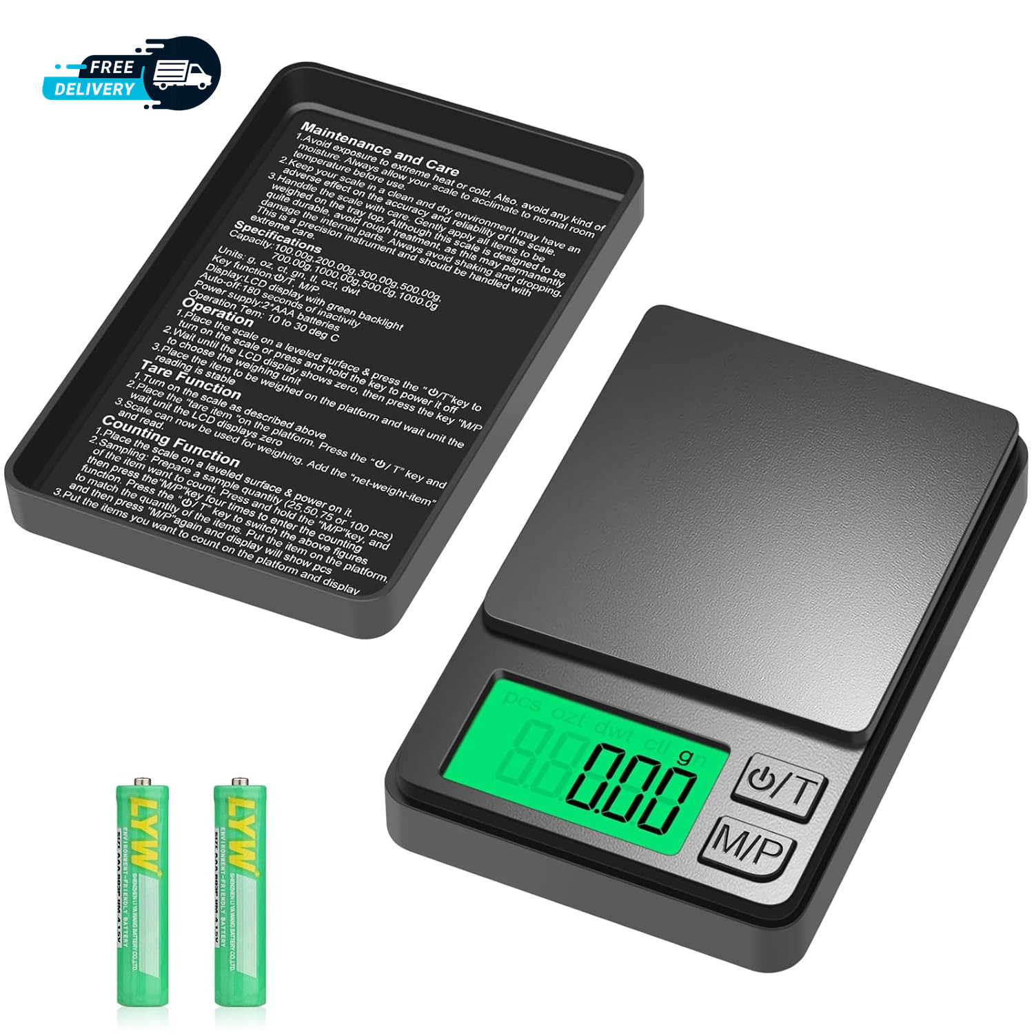 Digital Pocket Scale 1000G X 0.01G Portable Precision Gram Scale Jewelry