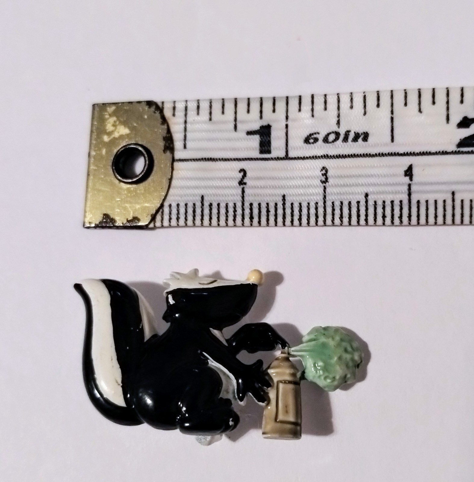 Set Of 3 JJ Jonette Brooches: Two Skunks One Basketball. Used