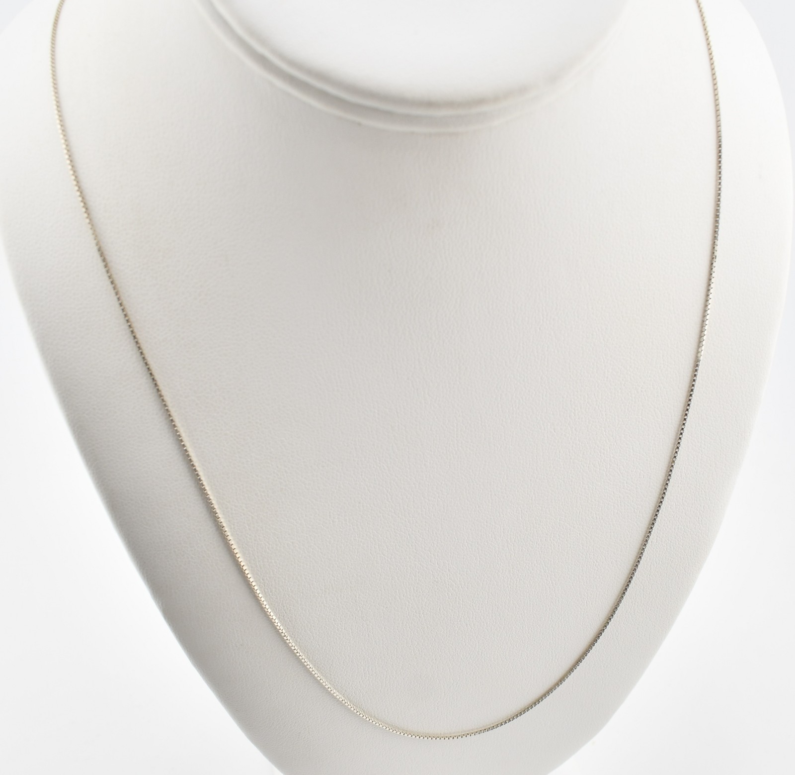 Sterling Silver Long Box Chain Necklace 30.0″ #FMG924