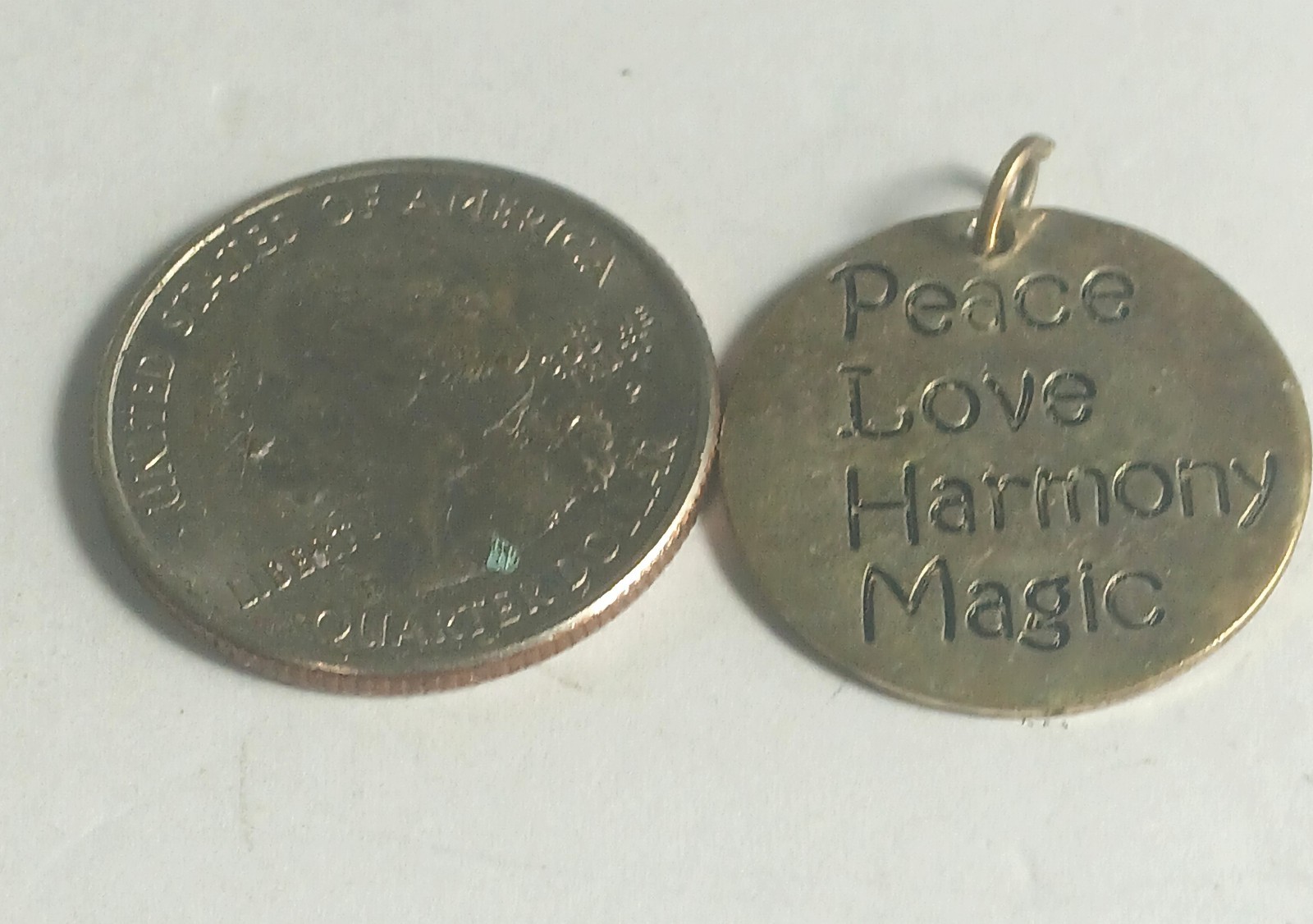 Sterling Silver Peace Love Harmony Magic and Heart with Star Charm Pendants