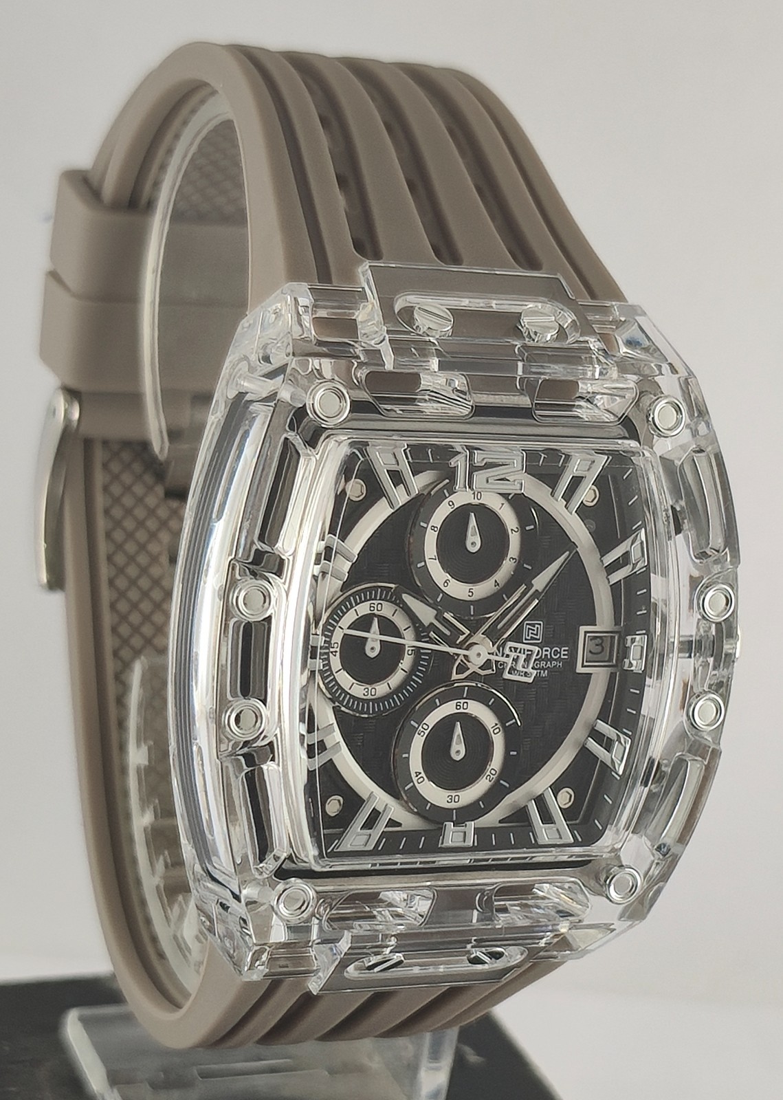 Naviforce Chronograph Quartz Black Dial “Date” Men Wristwatch “Stay Stylish”