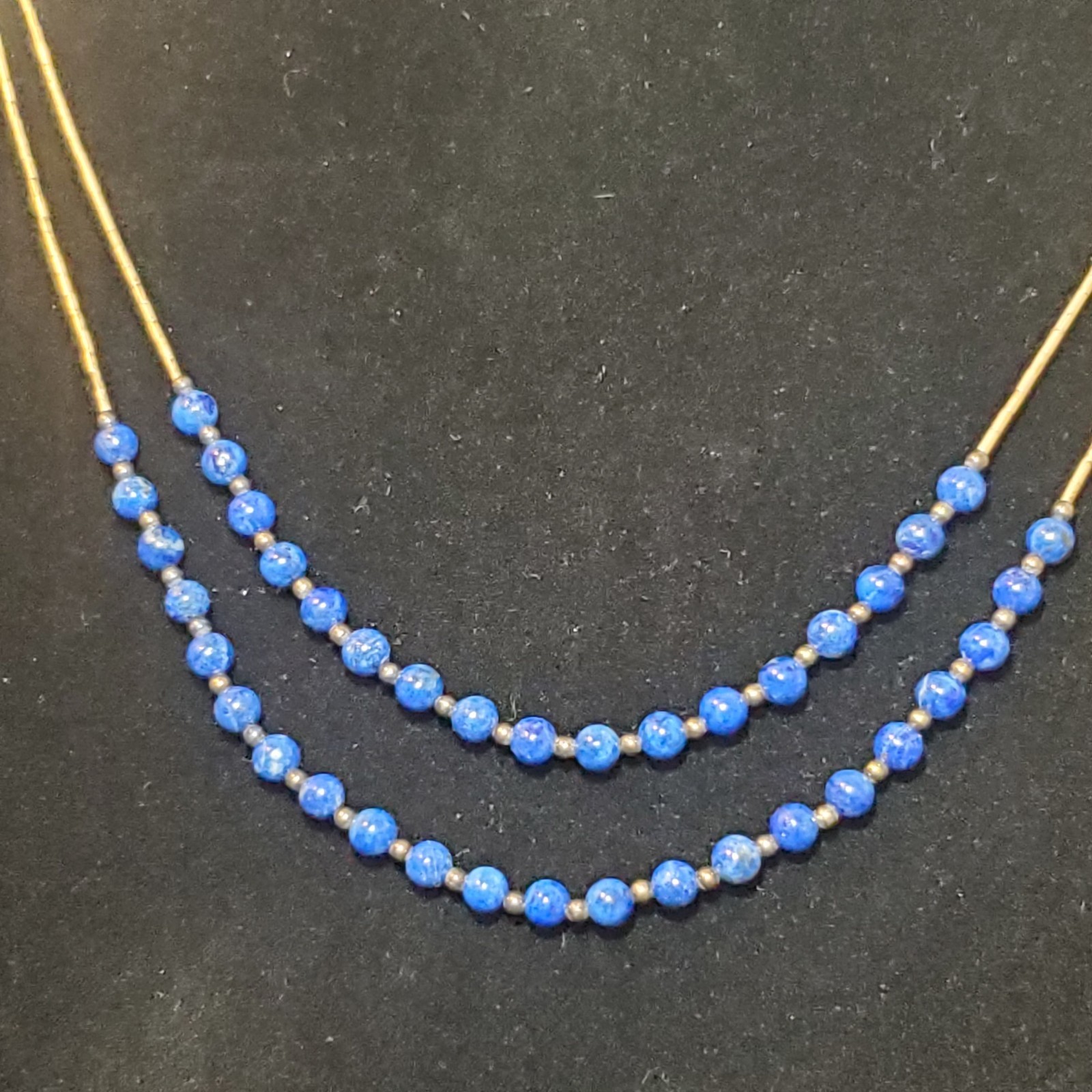 Carolyn Pollack Relios Two Strand 925 Sterling Liquid Silver Lapis Lazuli…