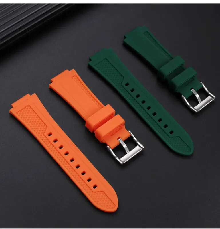 Silicone Watch Strap For Oris Aquis 7790 7654 7730 7740 Pin Buckle 24×11 24x12mm