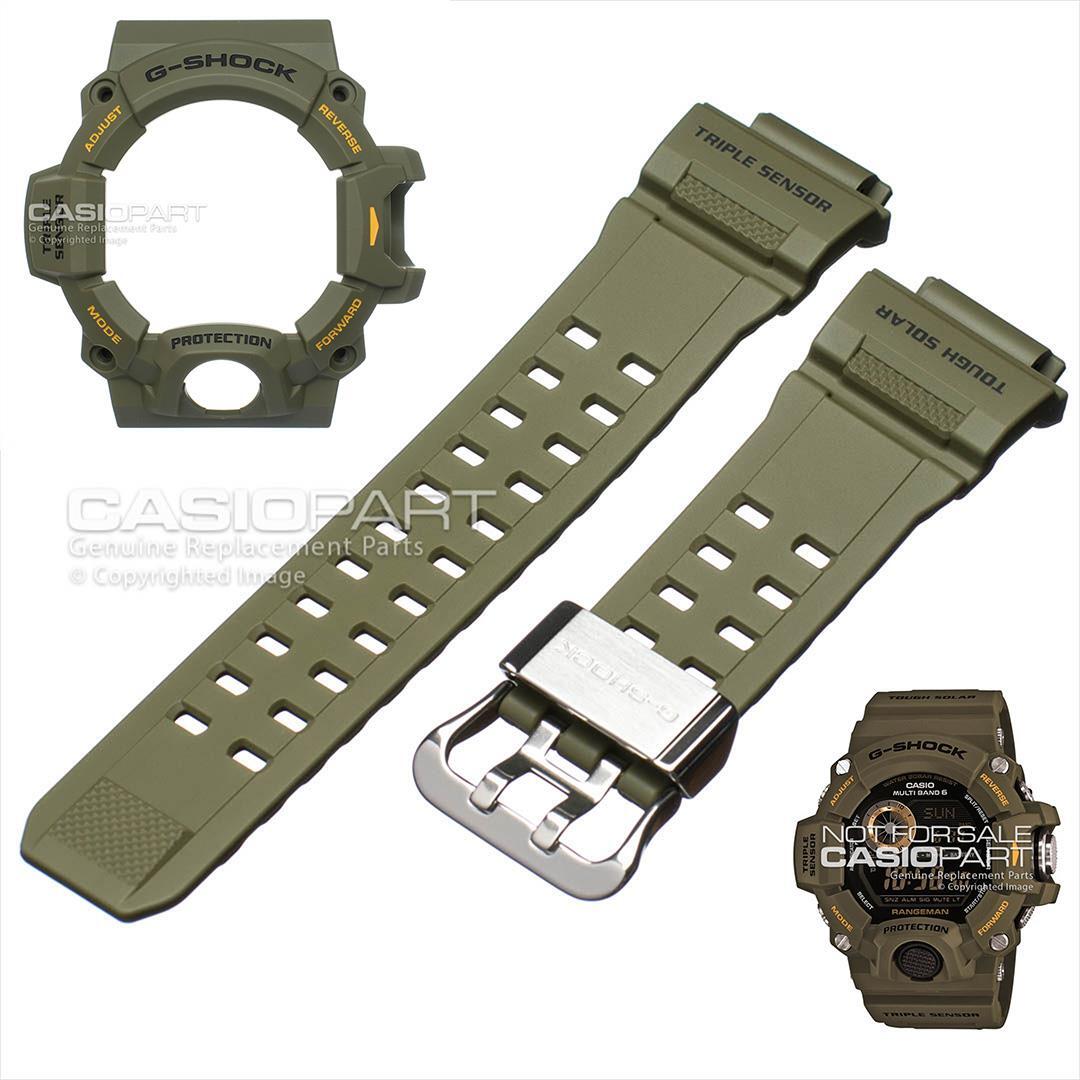 Genuine CASIO G-SHOCK Band & Bezel GW-9400 GW9400-3 Original Green Strap & Shell