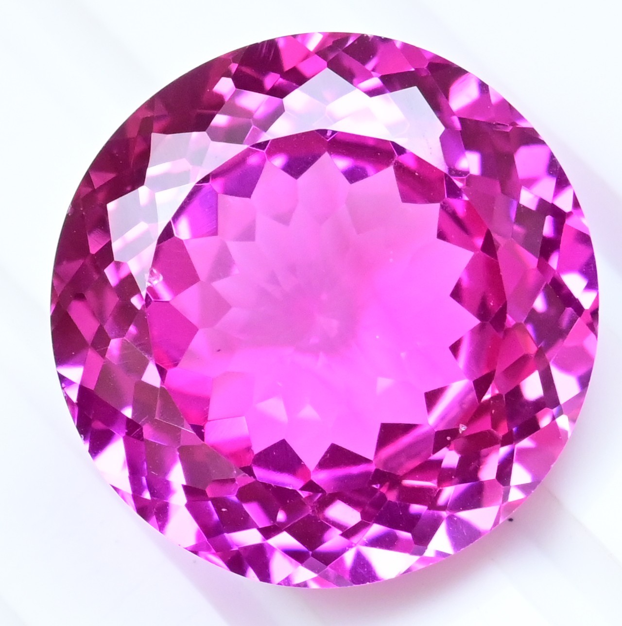 Natural Mogok Pink Ruby 51.00 Ct Certified Flawless Round Loose Gemstone